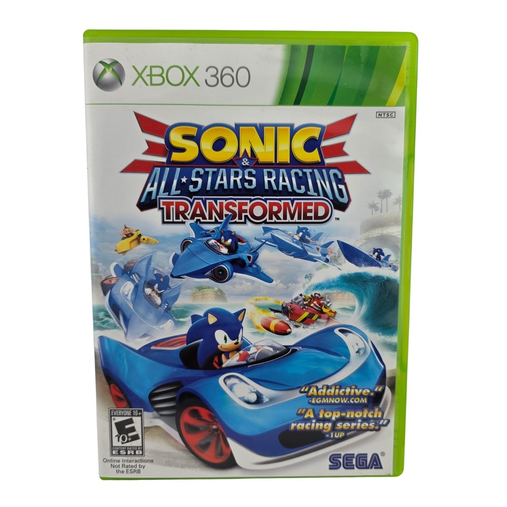 Sega Sonic & All-Stars‎ Racing Transformed Xbox 360 Game Blue Family Retro